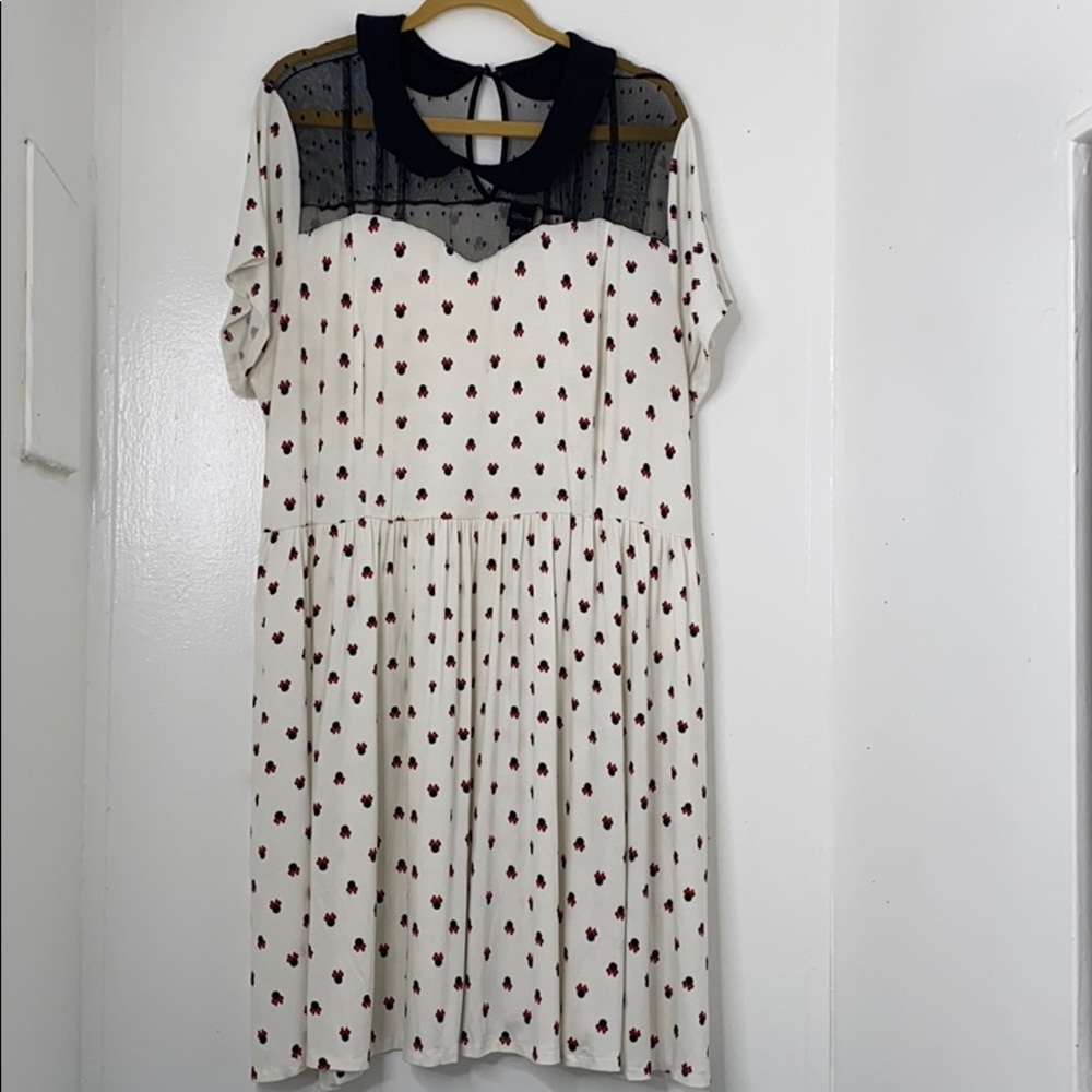 Disney Torrid Minnie Mouse dress cream size 3X
